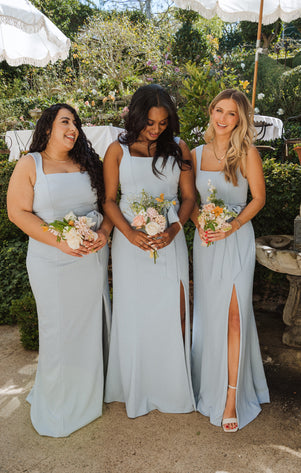 blue bridesmaid dress